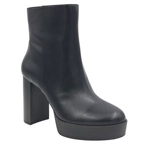 Alfani Galsuenda Platform Black Smooth Heeled Ankle Boots Sz 6.5 BNWB